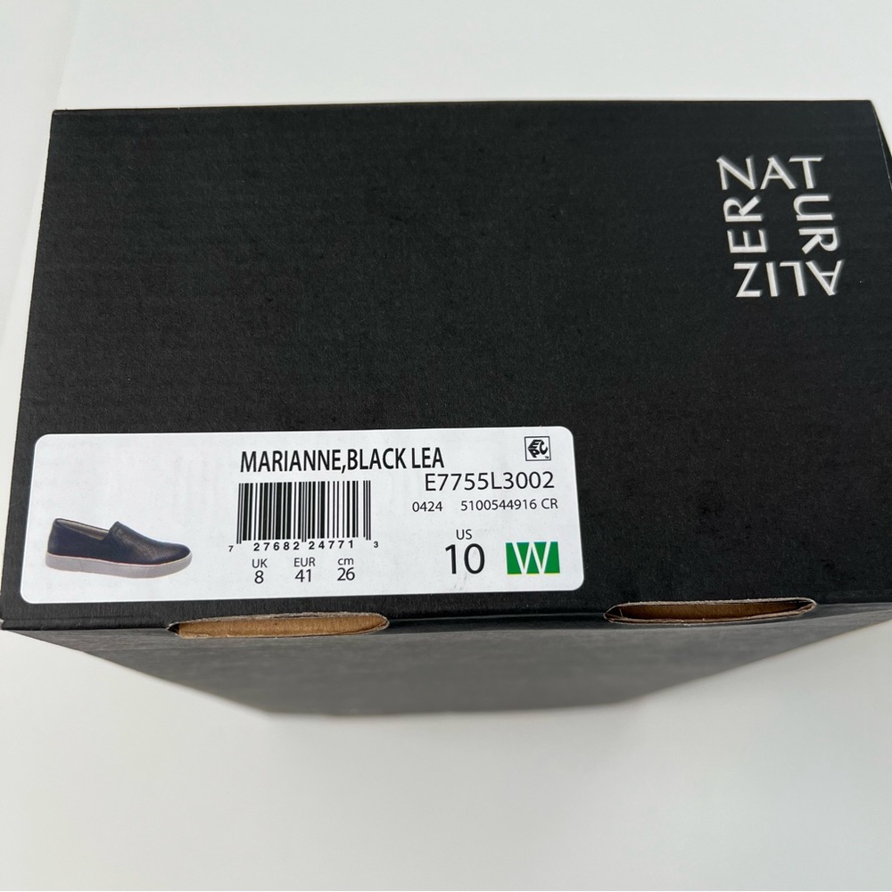 Naturalizer Marianne Slip on Sneaker NIB Black leather sneakers Comfort Size 10W - Picture 6 of 6